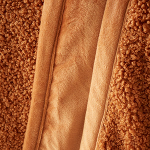 So Soft Velvet Boucle Throw - Caramel