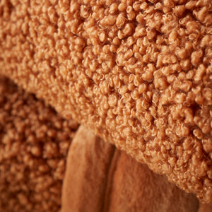 So Soft Velvet Boucle Throw - Caramel