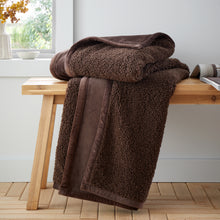 Load image into Gallery viewer, So Soft Velvet Boucle Throw - Chocolate
