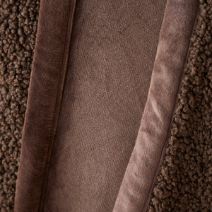 So Soft Velvet Boucle Throw - Chocolate