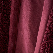 Load image into Gallery viewer, So Soft Velvet Boucle Throw - Damson

