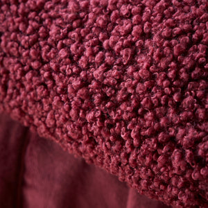 So Soft Velvet Boucle Throw - Damson