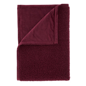So Soft Velvet Boucle Throw - Damson