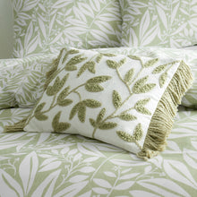 Load image into Gallery viewer, Tufted Sorrel Leaf Filled Cushion - Green
