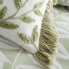 Load image into Gallery viewer, Tufted Sorrel Leaf Filled Cushion - Green
