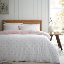 Load image into Gallery viewer, Spot Brushed Cotton Pink Duvet Set
