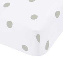 Load image into Gallery viewer, Brushed Cotton Polka Fitted Sheet - Sage Green
