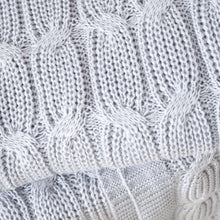 Load image into Gallery viewer, Chunky Marl Knit Throw - Silver
