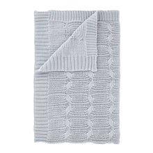 Load image into Gallery viewer, Chunky Marl Knit Throw - Silver
