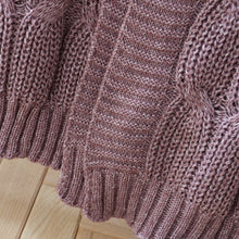 Load image into Gallery viewer, Chunky Marl Knit Throw - Plum
