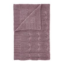 Load image into Gallery viewer, Chunky Marl Knit Throw - Plum
