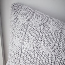 Load image into Gallery viewer, Chunky Marl Knit Cushion - Silver
