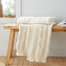 Load image into Gallery viewer, Chunky Marl Knit Throw - Cream
