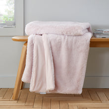 Load image into Gallery viewer, Glamour Fur Throw - Blush
