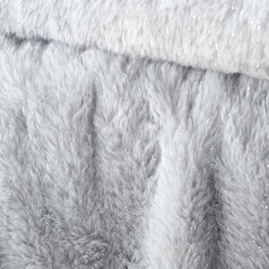 Glamour Fur Throw - Silver