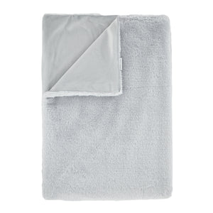Glamour Fur Throw - Silver