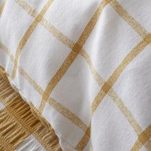 Load image into Gallery viewer, Brushed Seersucker Gingham Duvet Set - Caramel
