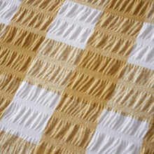 Load image into Gallery viewer, Brushed Seersucker Gingham Duvet Set - Caramel
