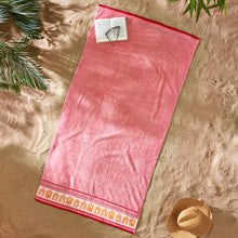 Load image into Gallery viewer, Beach Huts Extra Large Towel - Coral
