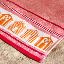 Load image into Gallery viewer, Beach Huts Extra Large Towel - Coral
