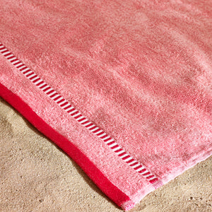 Beach Huts Extra Large Towel - Coral