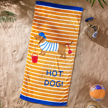 Load image into Gallery viewer, Hot Dog Beach Towel

