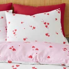 Load image into Gallery viewer, Seersucker Heart Duvet Set
