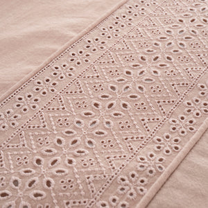 Broderie Anglaise Duvet Set - Blush