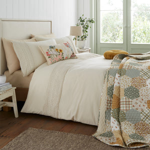 Broderie Anglaise Duvet Set - Cream