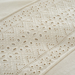 Broderie Anglaise Duvet Set - Cream