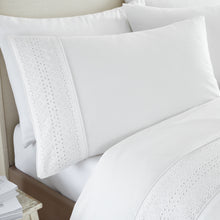 Load image into Gallery viewer, Broderie Anglaise Duvet Set - White

