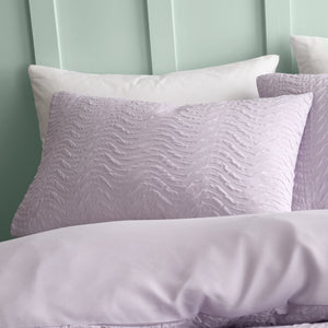 Heatset Wave Duvet Set - Lilac