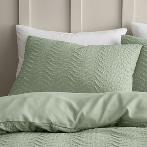 Heatset Wave Duvet Set - Mint Green