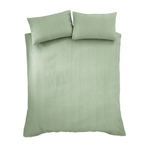 Heatset Wave Duvet Set - Mint Green