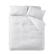 Load image into Gallery viewer, Folkstone Geo Duvet Set - White
