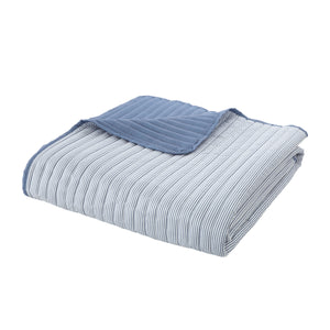 Stripe Bedspread - Blue