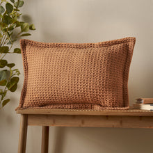 Load image into Gallery viewer, Jaipur Waffle Filled Bolster - Caramel

