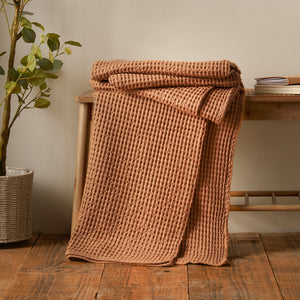Jaipur Waffle Throw - Caramel