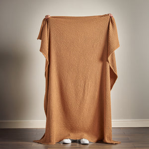 Jaipur Waffle Throw - Caramel