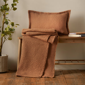 Jaipur Waffle Throw - Caramel