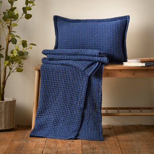 Jaipur Waffle Filled Bolster - Navy
