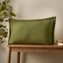 Load image into Gallery viewer, Jaipur Waffle Filled Bolster - Olive
