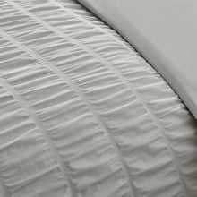 Load image into Gallery viewer, Seersucker Frill Duvet Set - Silver

