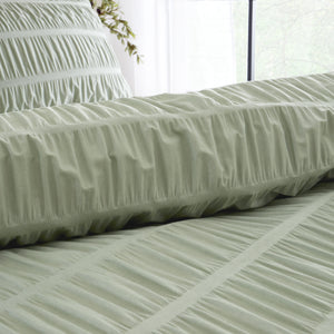 Seersucker Duvet Set - Sage Green