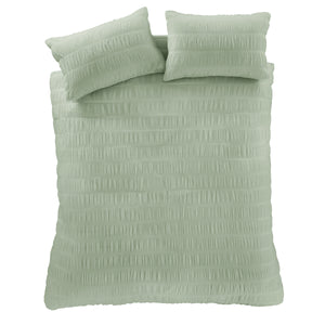 Seersucker Duvet Set - Sage Green