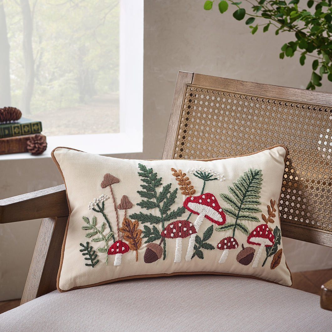 Embroidery Woodland Filled Cushion