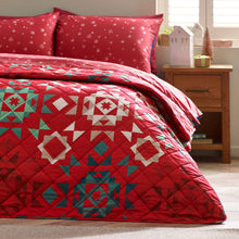 Load image into Gallery viewer, Christmas Patchwork Bedspread
