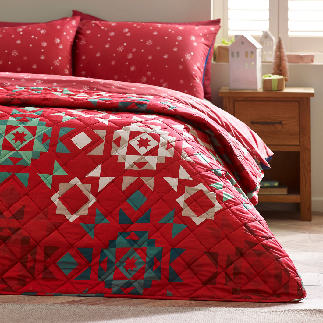 Christmas Patchwork Bedspread