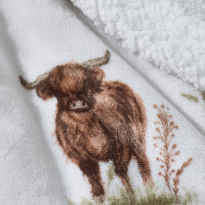 Angus Highland Cow Throw