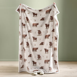 Angus Highland Cow Throw